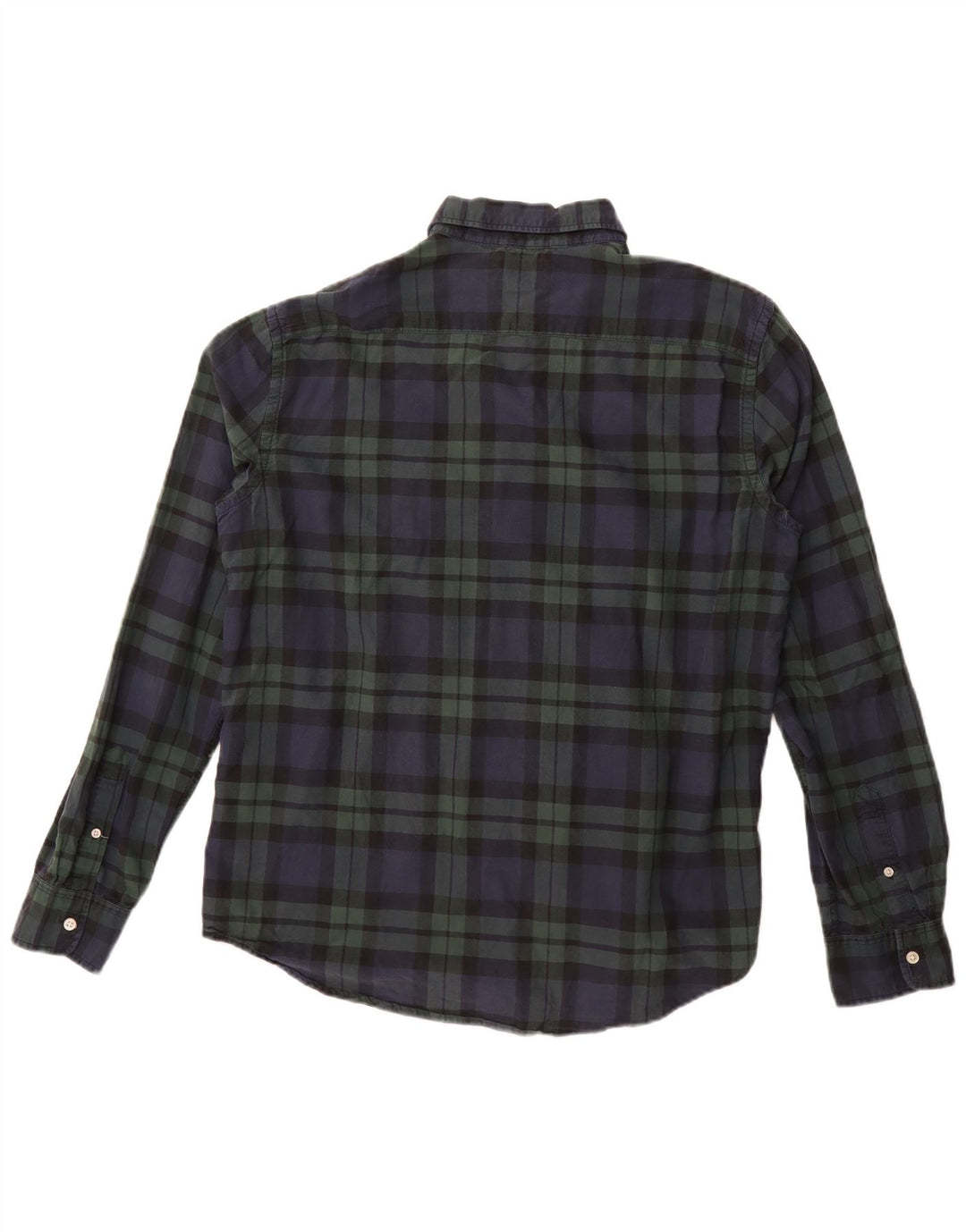 Мужская рубашка Ralph Lauren, большая темно-синяя клетка в клетку, хлопок