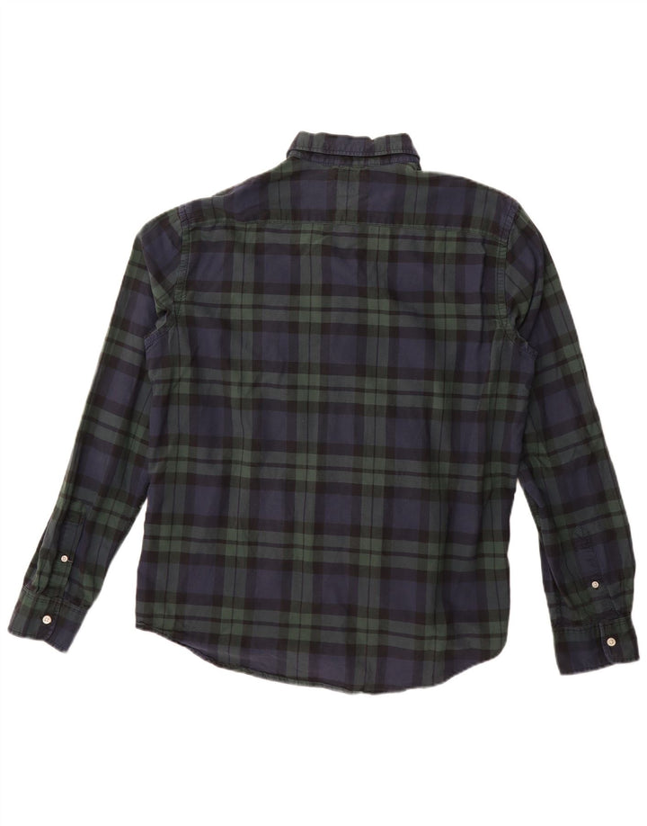 Мужская рубашка Ralph Lauren, большая темно-синяя клетка в клетку, хлопок