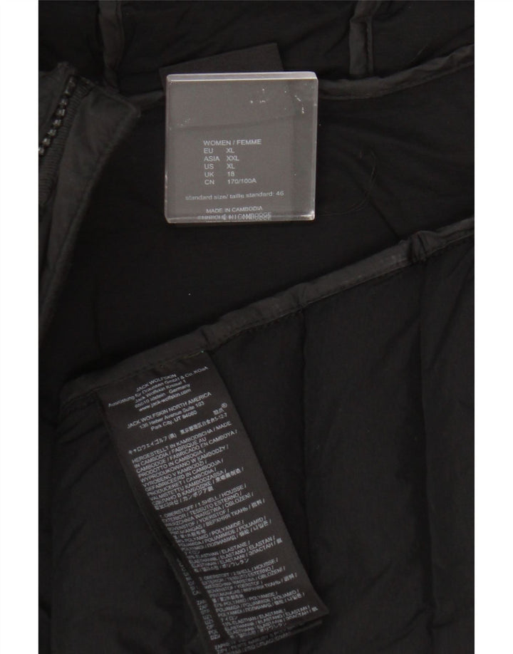 Женская утепленная куртка с капюшоном Jack Wolfskin UK 18 XL, черный полиамид