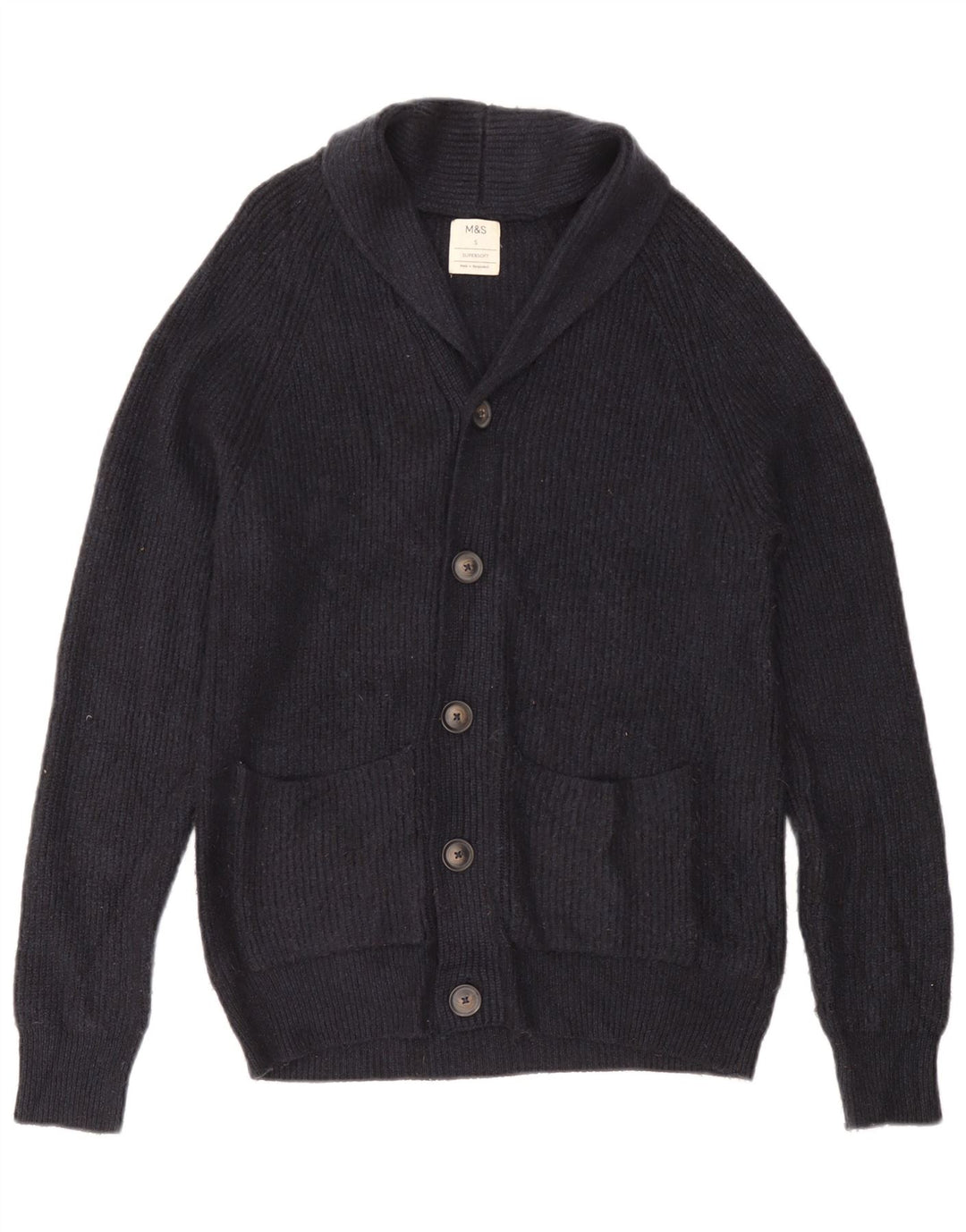 Мужской кардиган Marks & Spencer, маленький темно-синий полиамид