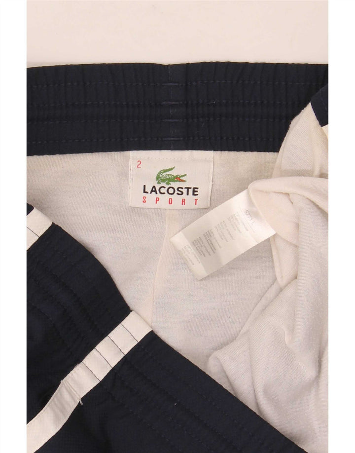 Мужские спортивные шорты Lacoste, размер 2 XS, темно-синие, полиэстер с цветными блоками