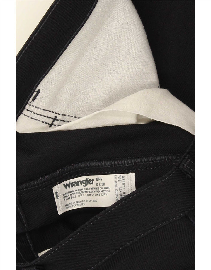 Мужские прямые повседневные брюки Wrangler W36 L30 темно-синего цвета из полиэстера