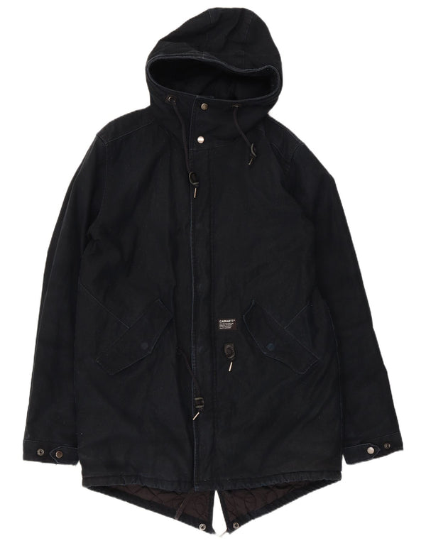 Мужская парка Carhartt с капюшоном UK 40, большая темно-синяя нейлоновая
