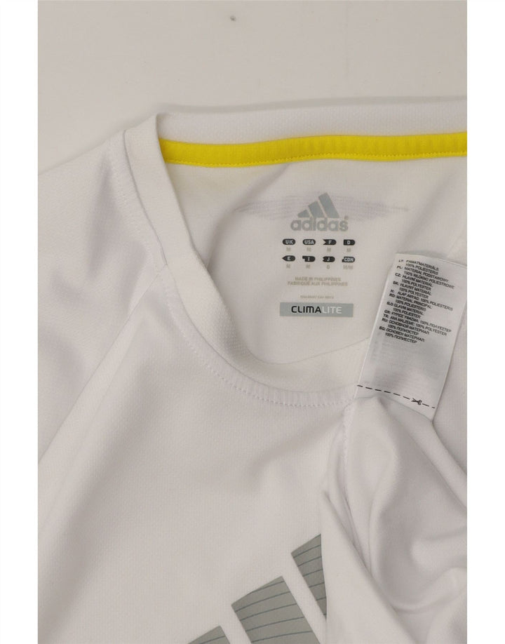 Мужская футболка Adidas Climalite с рисунком, верх среднего размера, белый полиэстер