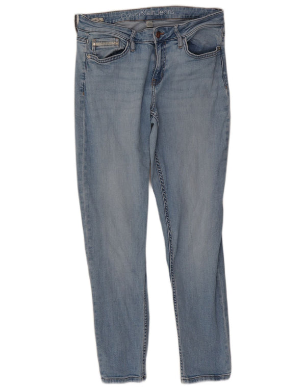 Женские узкие джинсы Calvin Klein W30 L27, синие, хлопок