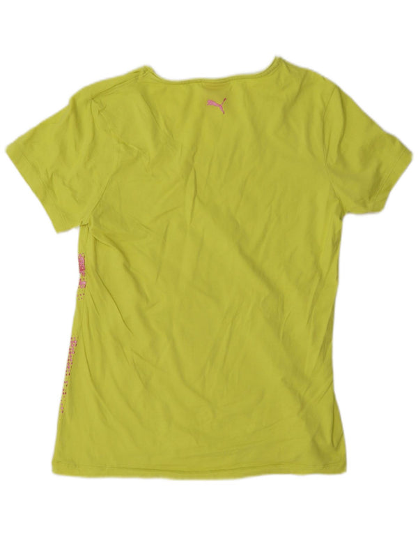 Женская футболка с рисунком Puma Top UK 16, большая желтая