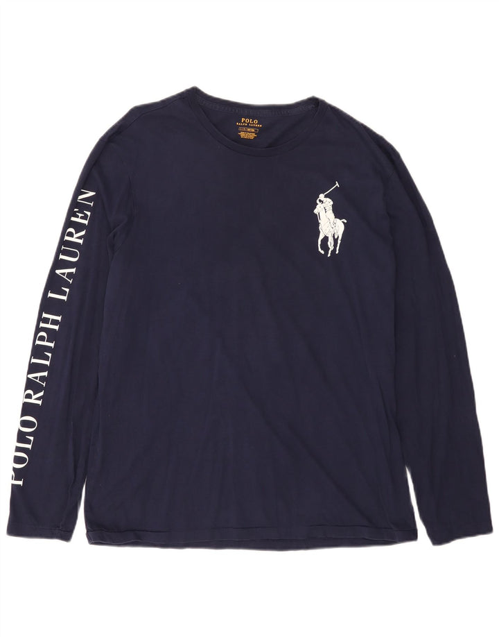 Мужской топ с длинным рукавом Polo Ralph Lauren, темно-синий, большой размер
