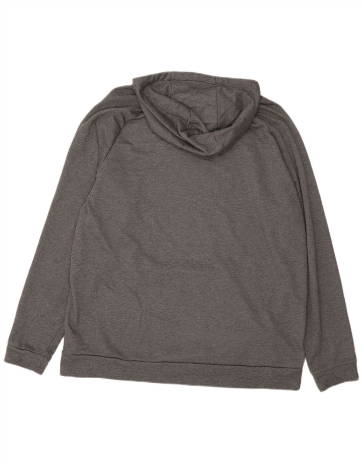 Мужской джемпер с капюшоном Nike Dri Fit с графическим рисунком XL, серый полиэстер
