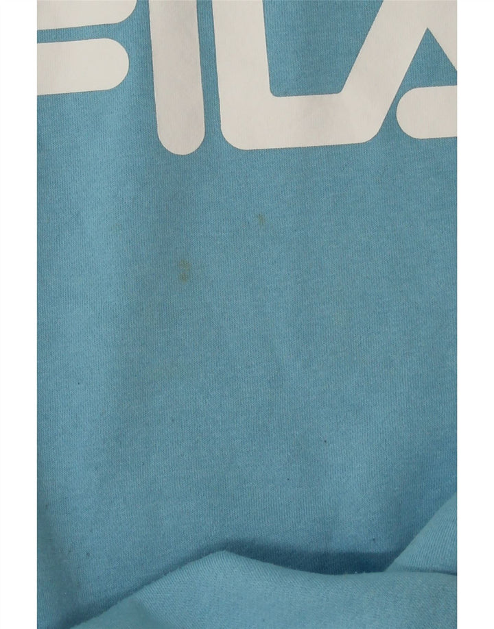 Мужской свитшот с рисунком Fila XS, синий полиэстер