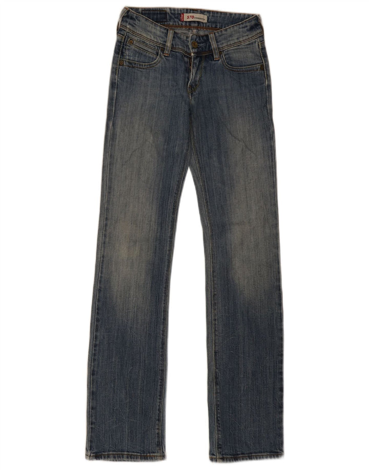 Женские прямые джинсы Levi's 570 W26 L33 синие, хлопок