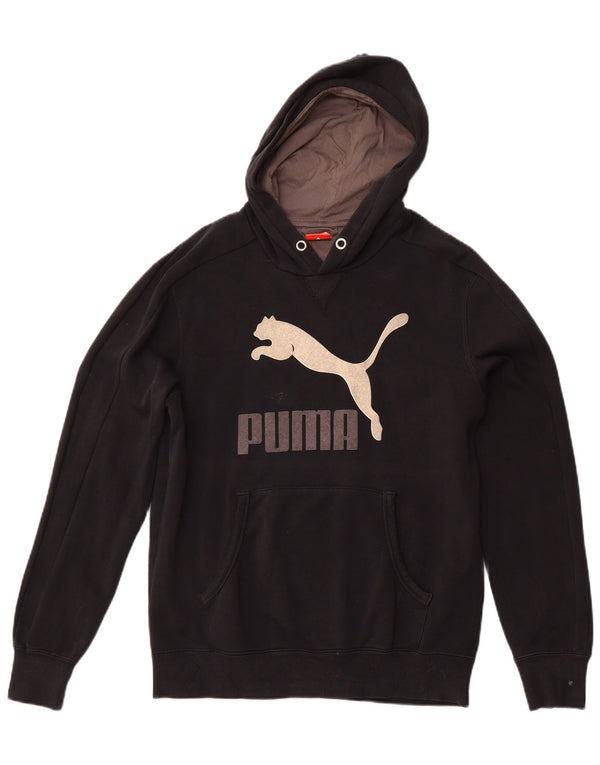 Мужской джемпер с капюшоном PUMA, средний черный, хлопковый, спортивный