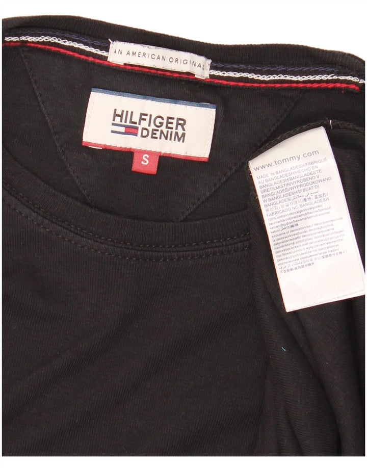 TOMMY HILFIGER Мужской топ с длинным рукавом, маленький черный, хлопок