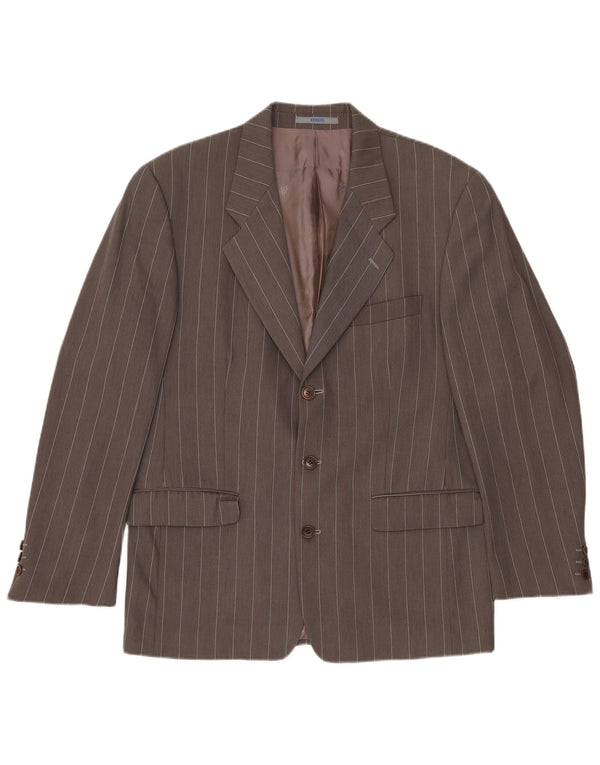 Мужской пиджак KENZO на 3 пуговицах IT 50, большая серая шерсть в тонкую полоску