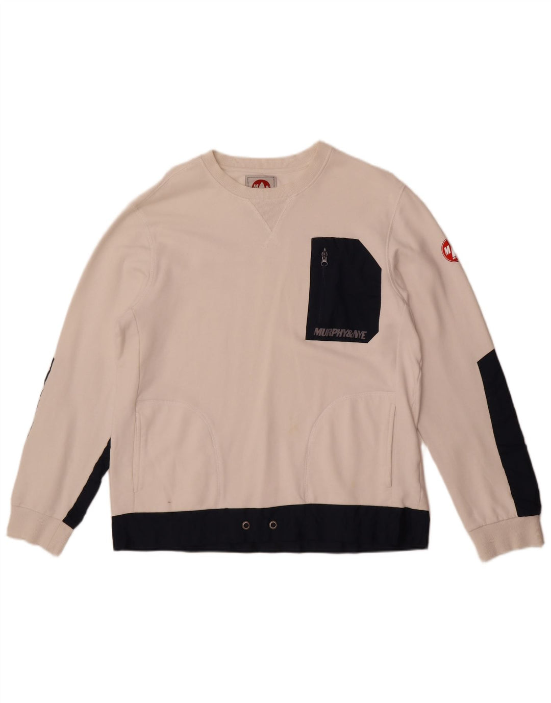 Мужской свитшот Murphy & Nye Sailmakers, большой белый цветной блок