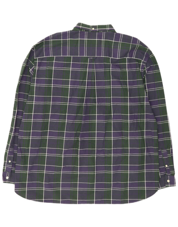 Мужская рубашка Lyle & Scott 3XL, темно-синяя клетка, хлопок