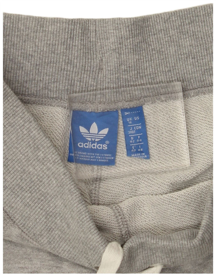 Женский спортивный костюм ADIDAS Брюки Джоггеры UK 16 Большой серый полиэстер