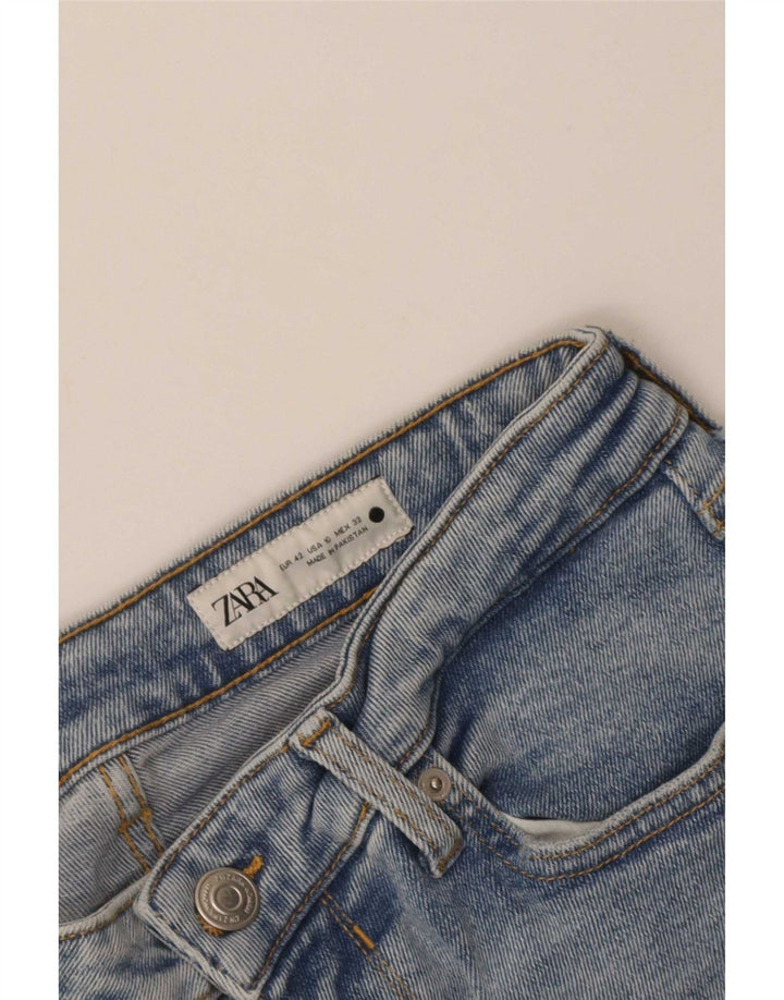 Женские укороченные джинсы Zara EU 42, большие W32 L24, синие
