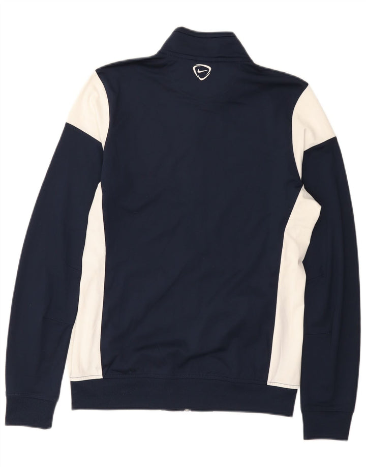 Мужская спортивная куртка Nike Dri Fit среднего размера, темно-синяя, с цветными блоками