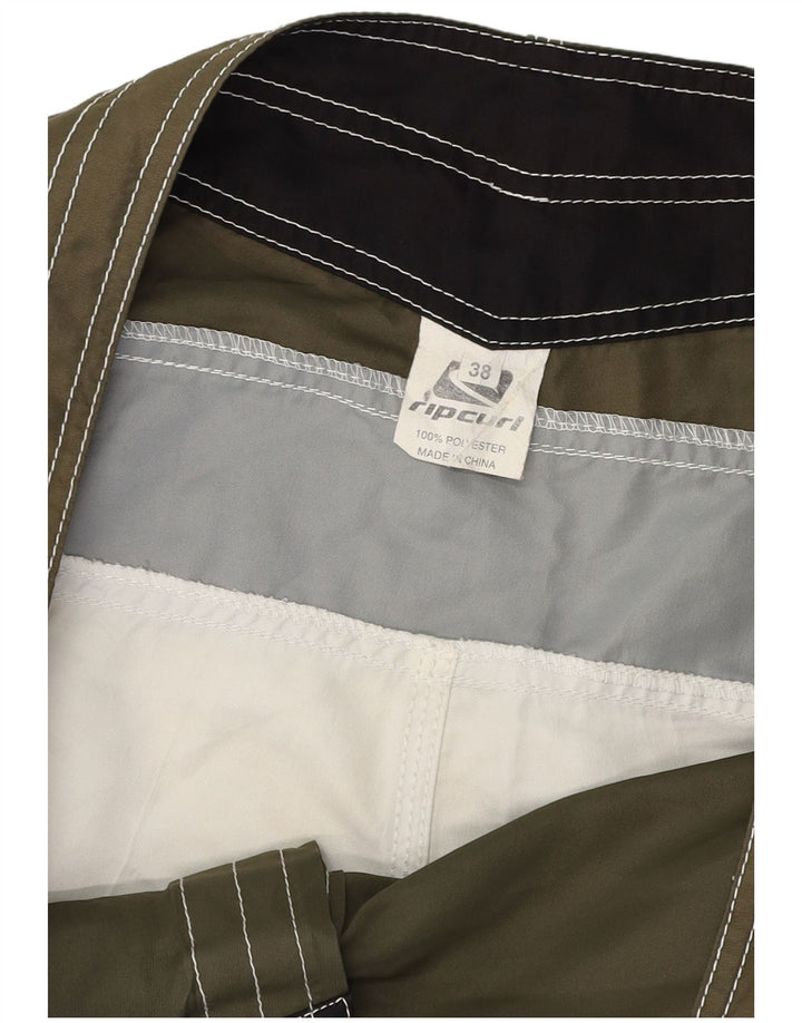 Мужские шорты для плавания Rip Curl XL, цвет хаки, полиэстер с цветными блоками