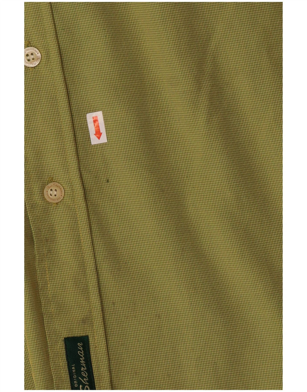 Мужская рубашка BEN SHERMAN XL зеленая с узором «гусиные лапки»