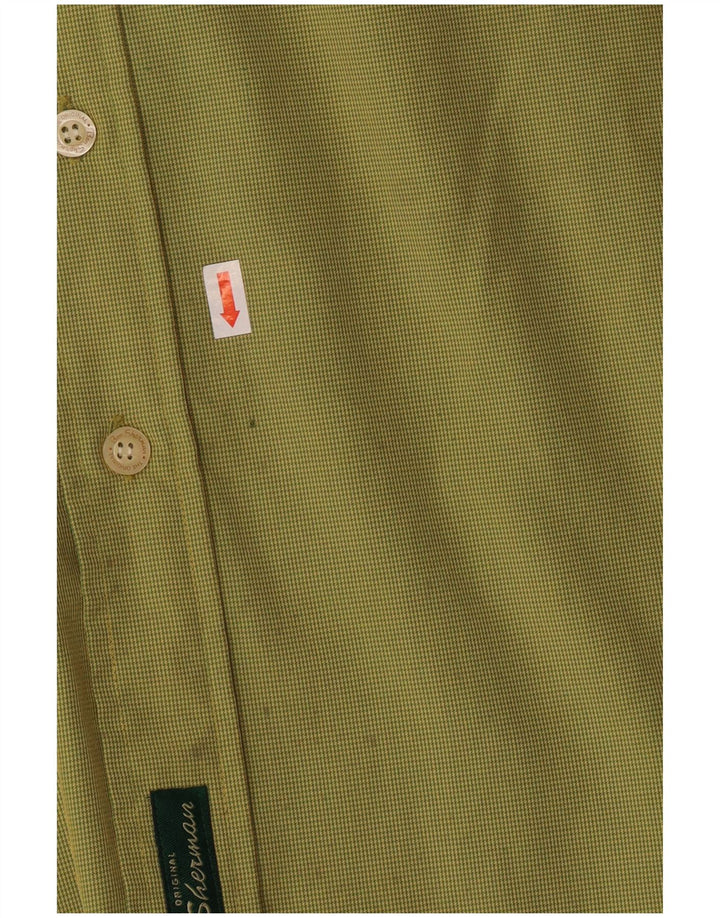 Мужская рубашка BEN SHERMAN XL зеленая с узором «гусиные лапки»