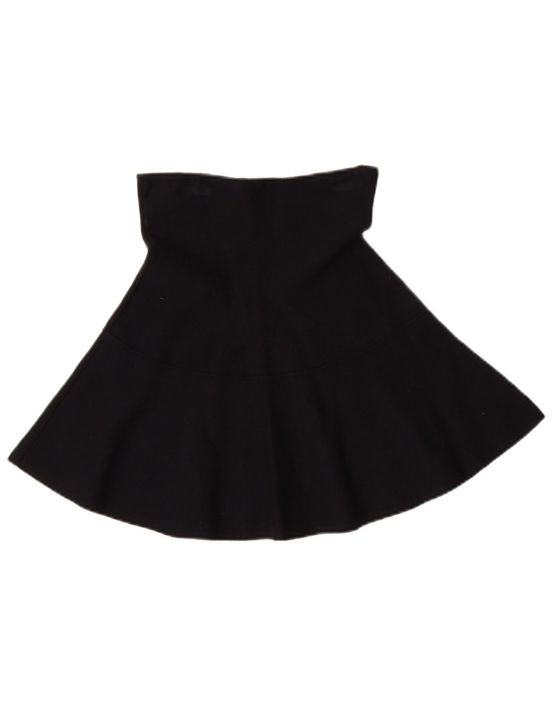 Zara Женская юбка-трапеция с завышенной талией, средний W24, черная вискоза