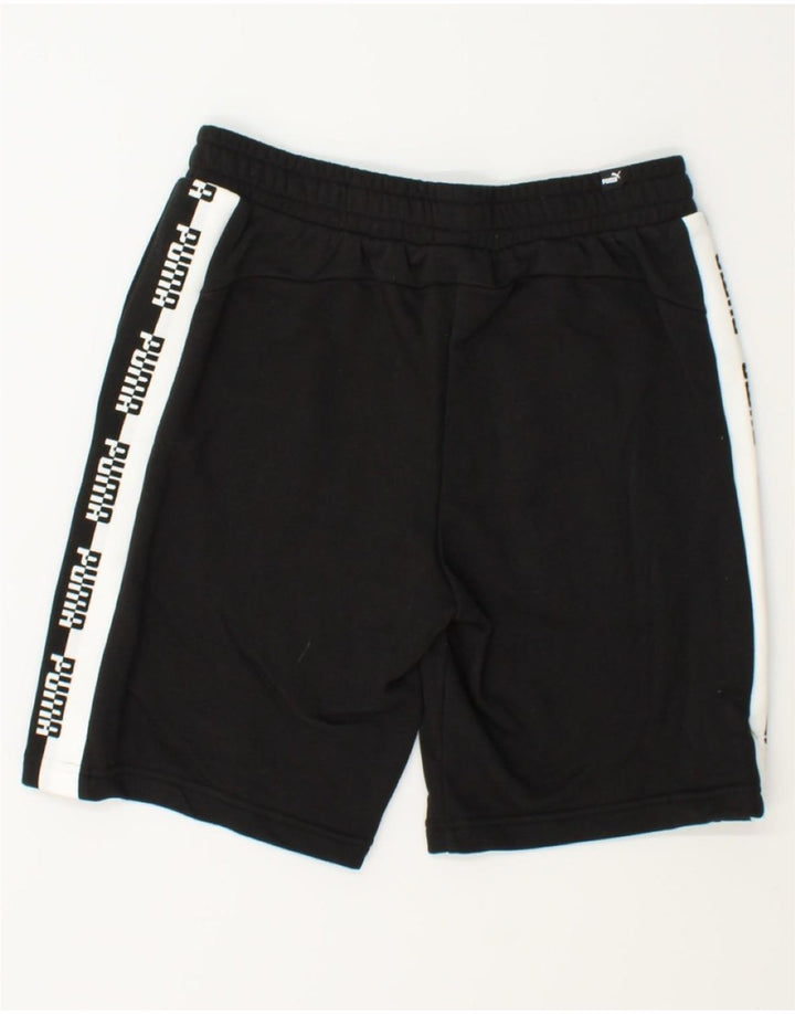 PUMA Mens Graphic Sport Shorts Medium  Black Colourblock Cotton Vintage Puma and Second-Hand Puma from Messina Hembry 