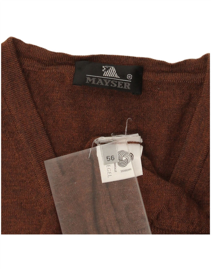 MAYSER Мужская майка безрукавка IT 56 XL Коричневая шерсть