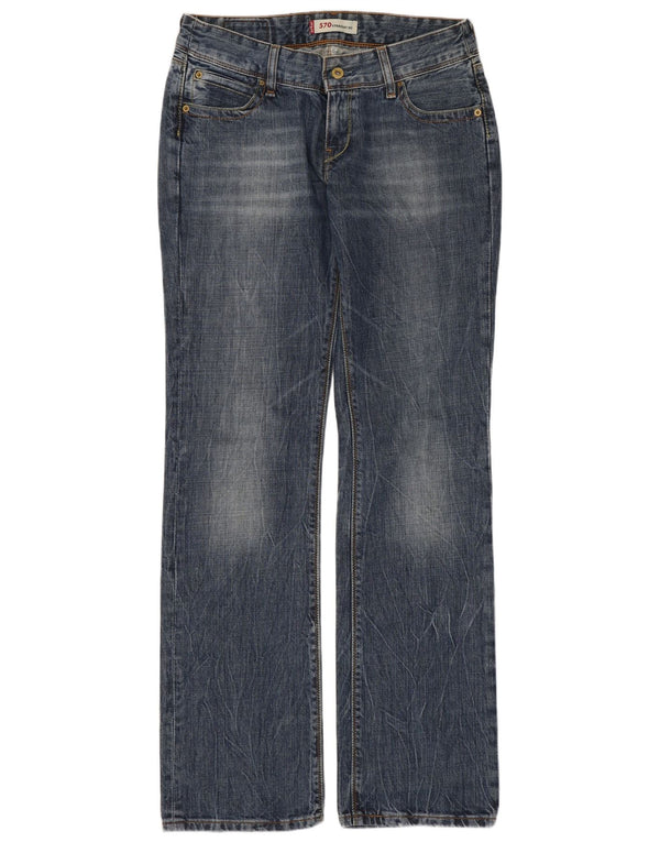 Женские прямые джинсы LEVI'S 570 W30 L34 синие, хлопок