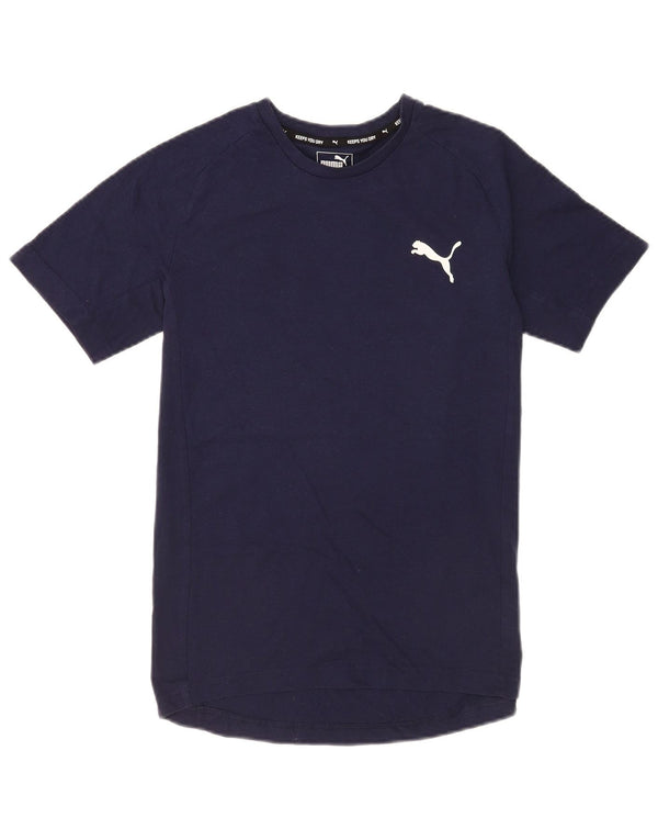 Мужская футболка Puma Top Medium Темно-Синяя Хлопок