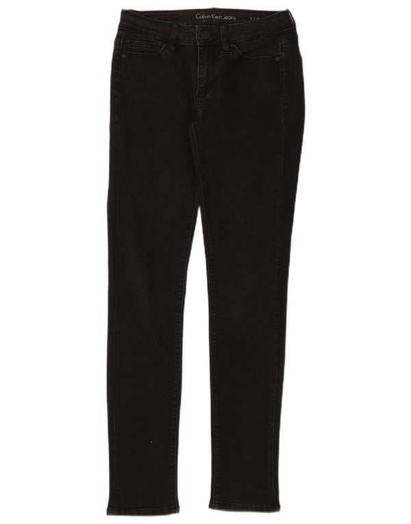 Женские джинсы скинни Calvin Klein US 0 XS W26 L30, черный хлопок