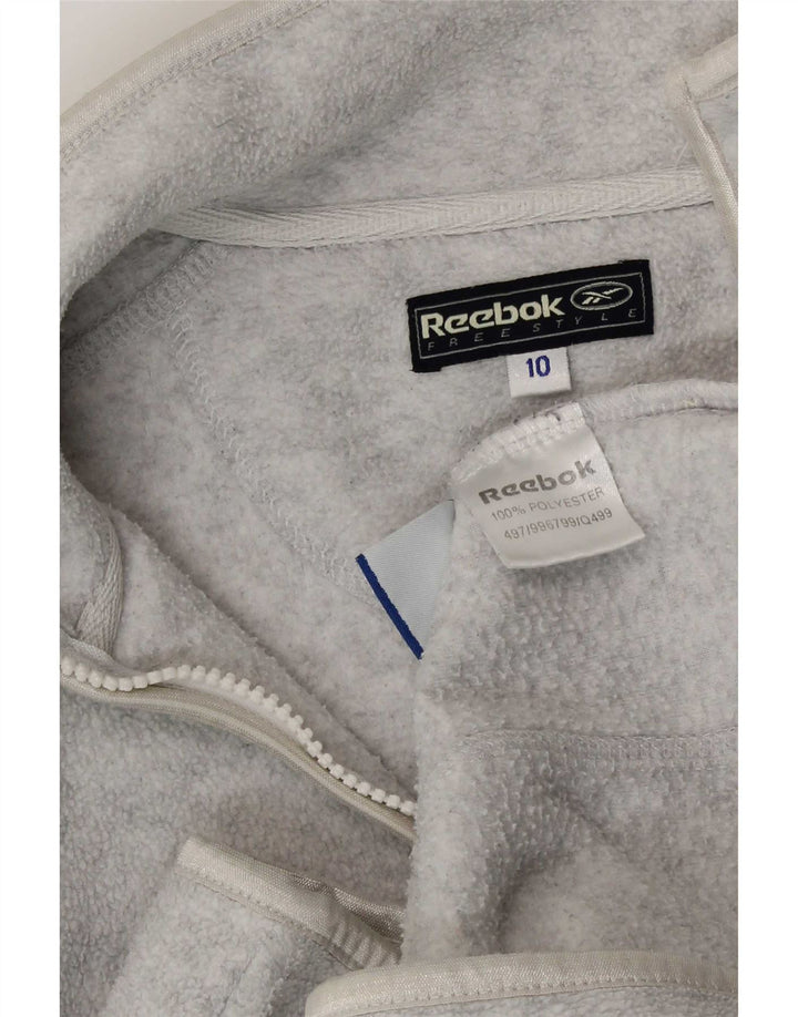 Женская флисовая куртка Reebok UK 10, маленькая серая в крапинку, полиэстер