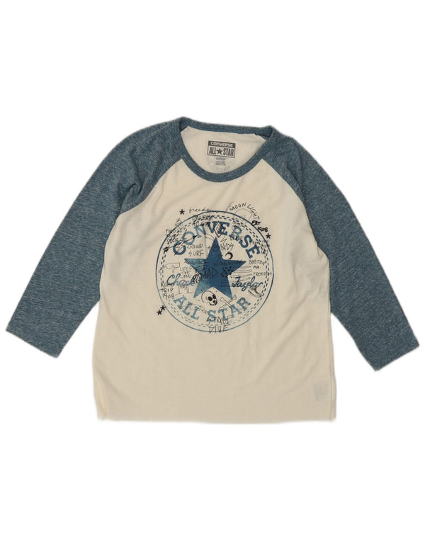 Женские кроссовки CONVERSE Chuck Taylor с рисунком, рукав 3/4, Великобритания 6 XS, белые