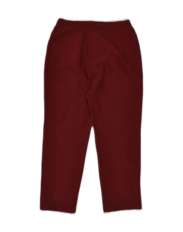 KRIZIA JEANS Womens Crop Casual Trousers IT 44 Medium W28 L23 Burgundy | Vintage Krizia Jeans | Thrift | Second-Hand Krizia Jeans | Used Clothing | Messina Hembry 