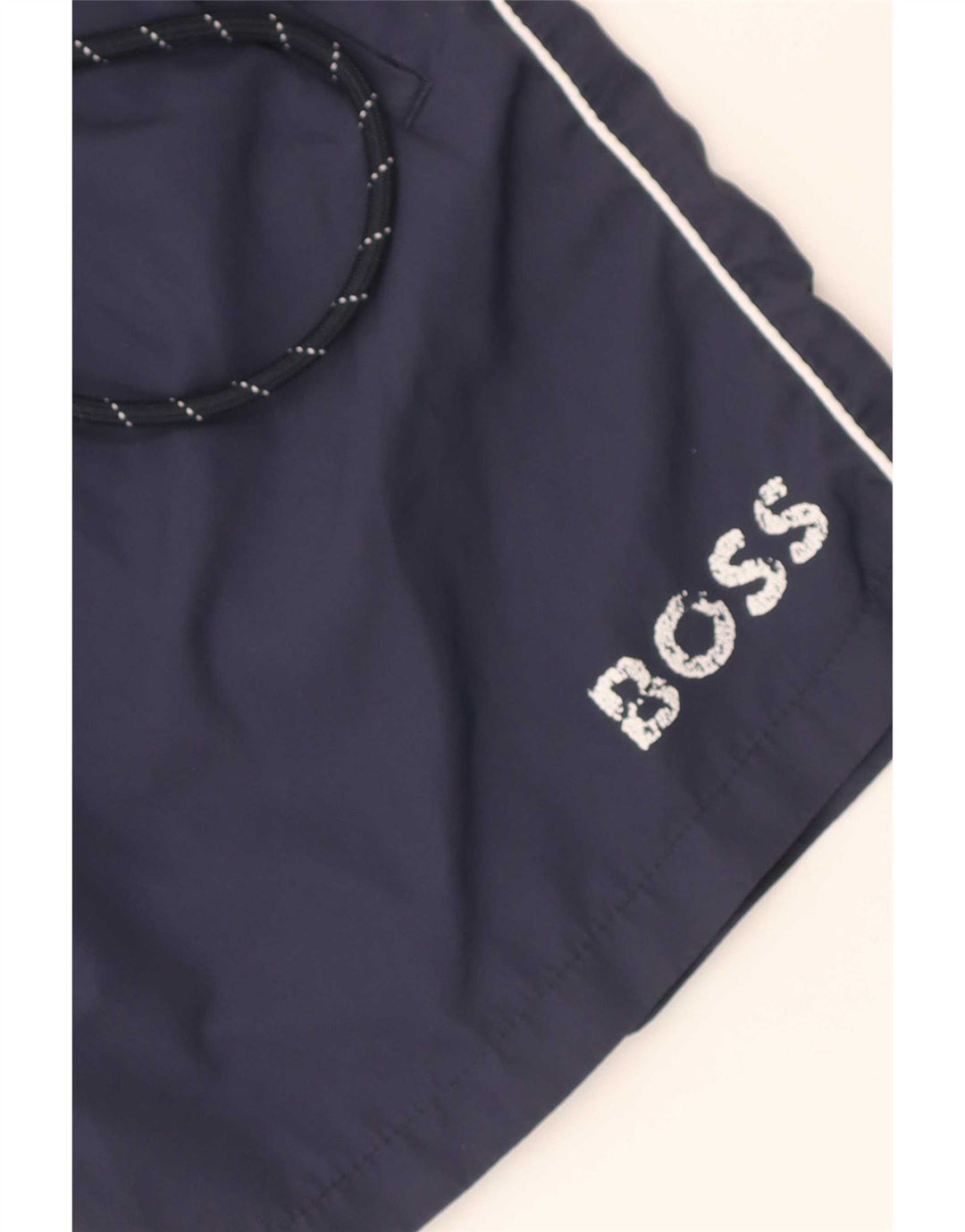 Мужские спортивные шорты с рисунком Hugo Boss, большие темно-синие, полиэстер