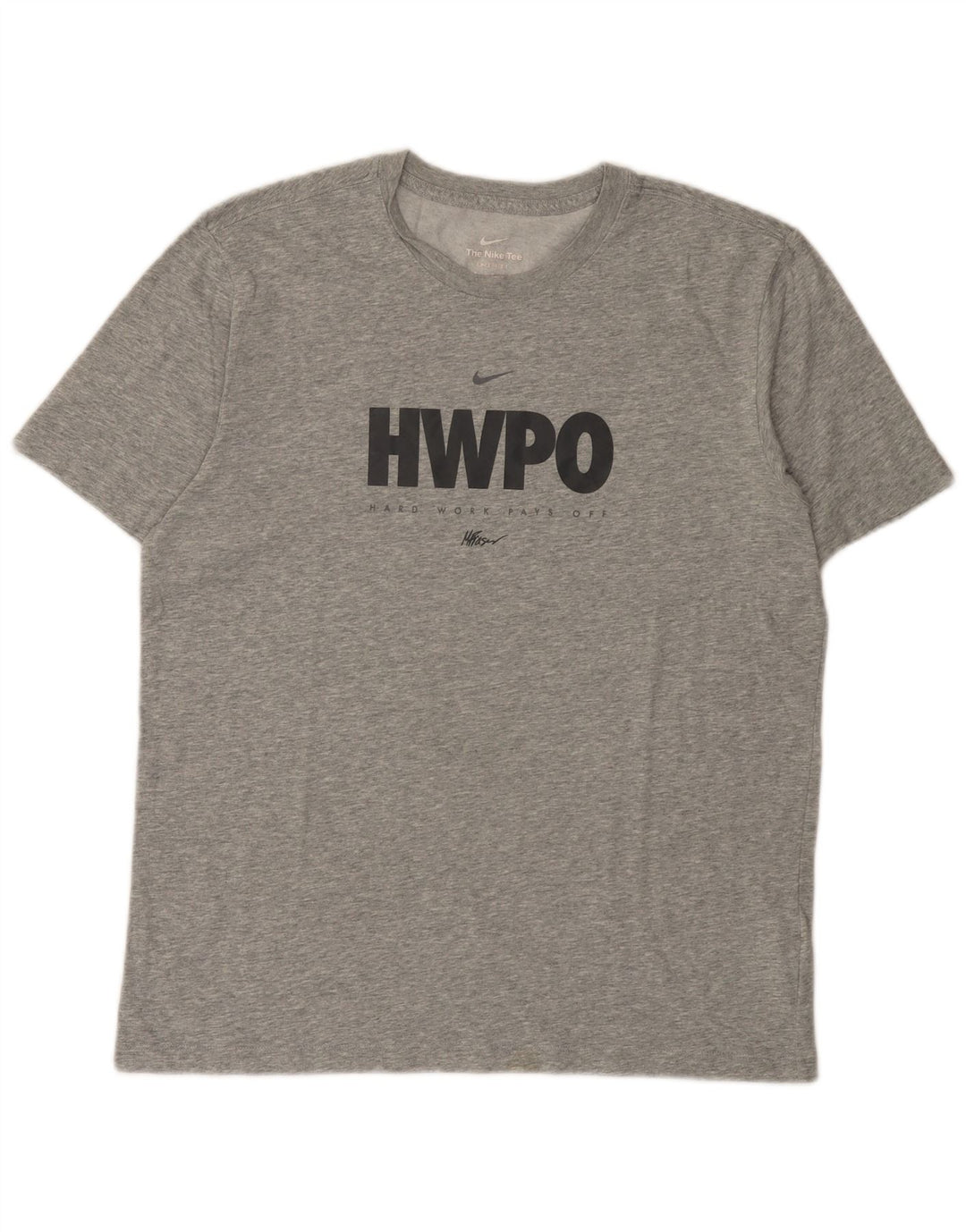 Мужская футболка Nike Dri Fit с рисунком, хлопковый топ среднего серого цвета с крапинками