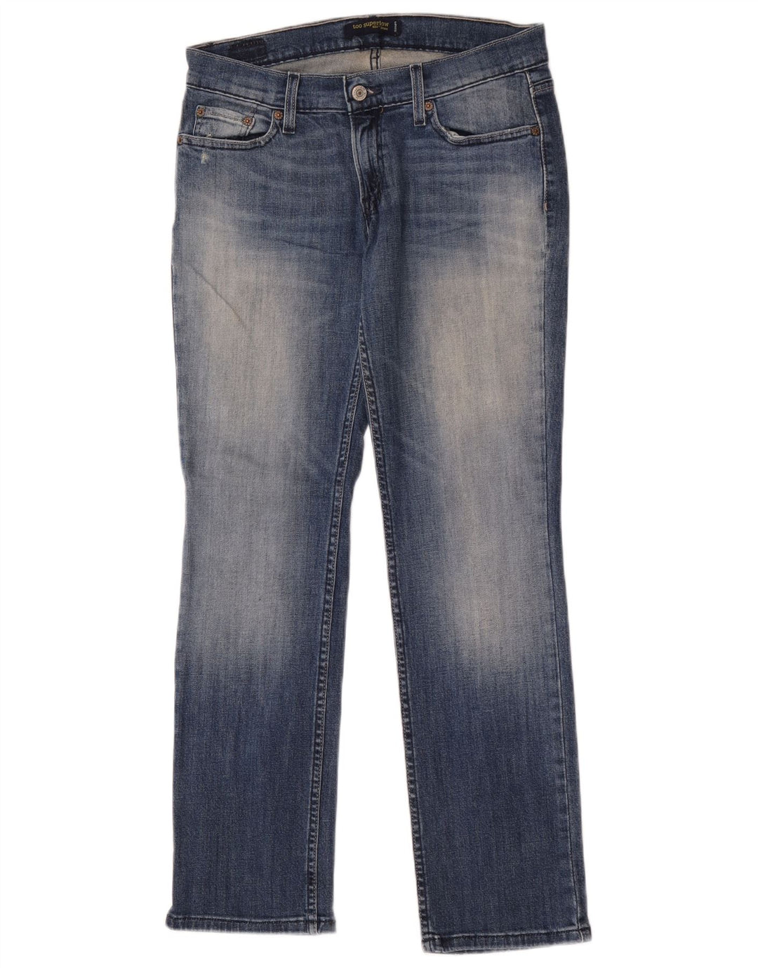 Женские прямые джинсы Levi's 524 Super Low США 9, средние W30 L30, синие, хлопок