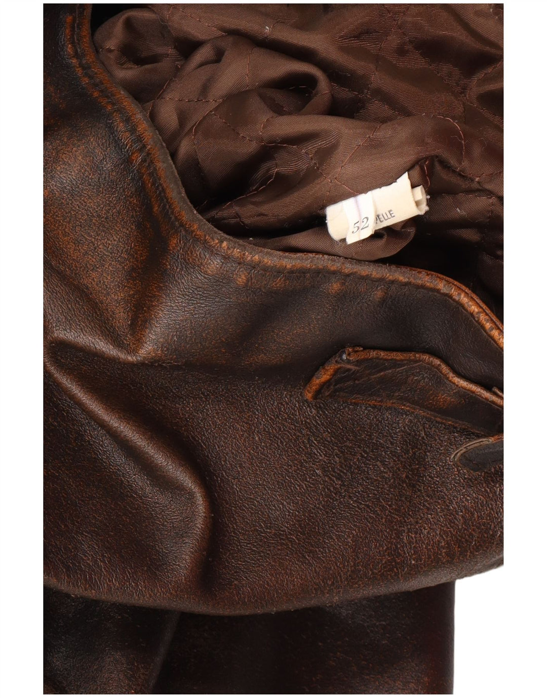 ALAN GORDON Мужская кожаная куртка IT 52 XL Коричневая кожа