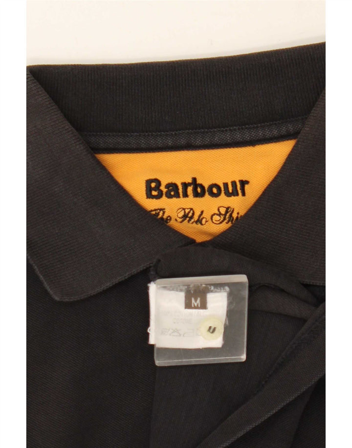 Мужская рубашка-поло Barbour, средний черный хлопок