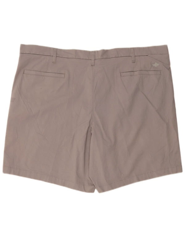 DOCKERS Mens Chino Shorts W48 4XL Grey Cotton