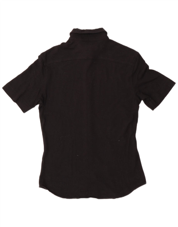 Женская рубашка с коротким рукавом Versace UK 14, большая черная