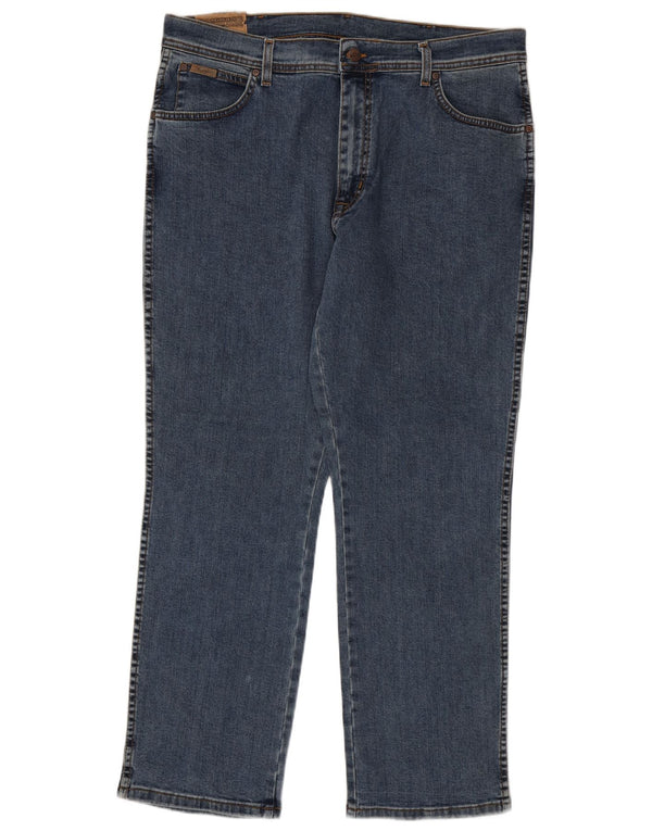 Мужские прямые джинсы Wrangler W38 L30 синие, хлопок