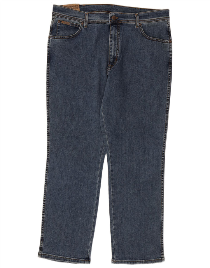 Мужские прямые джинсы Wrangler W38 L30 синие, хлопок