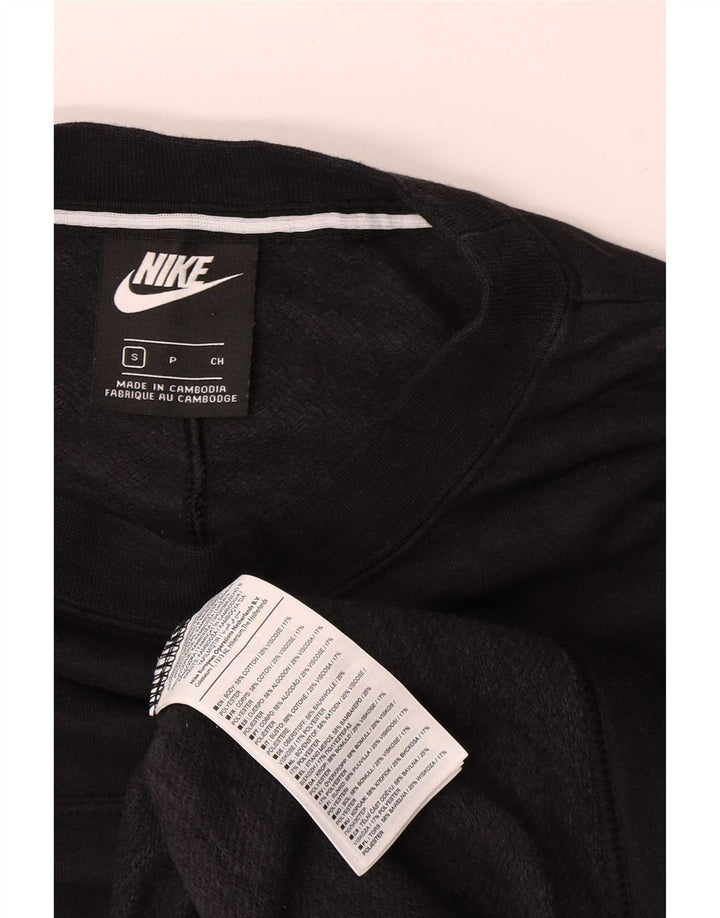Женский джемпер большого размера с рисунком Nike UK 10, маленький черный хлопковый