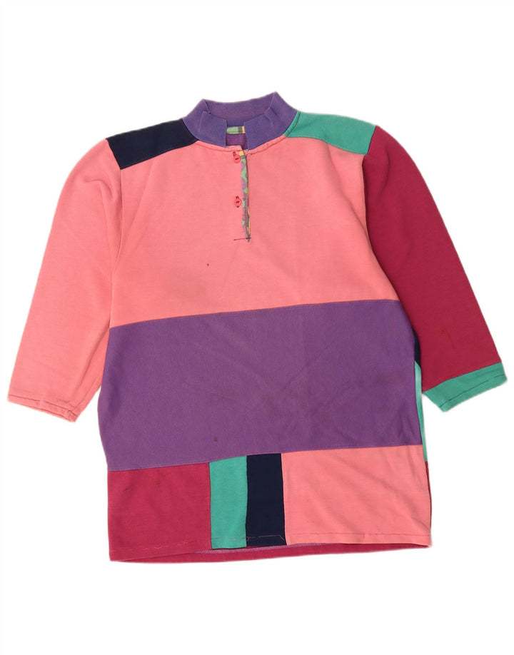 Женский свитер-свитшот VINTAGE UK 18 XL, разноцветный с цветными блоками