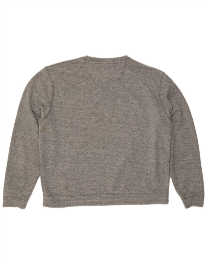 Мужской свитшот с рисунком JACK & JONES, 2XL, серый хлопок с крапинками