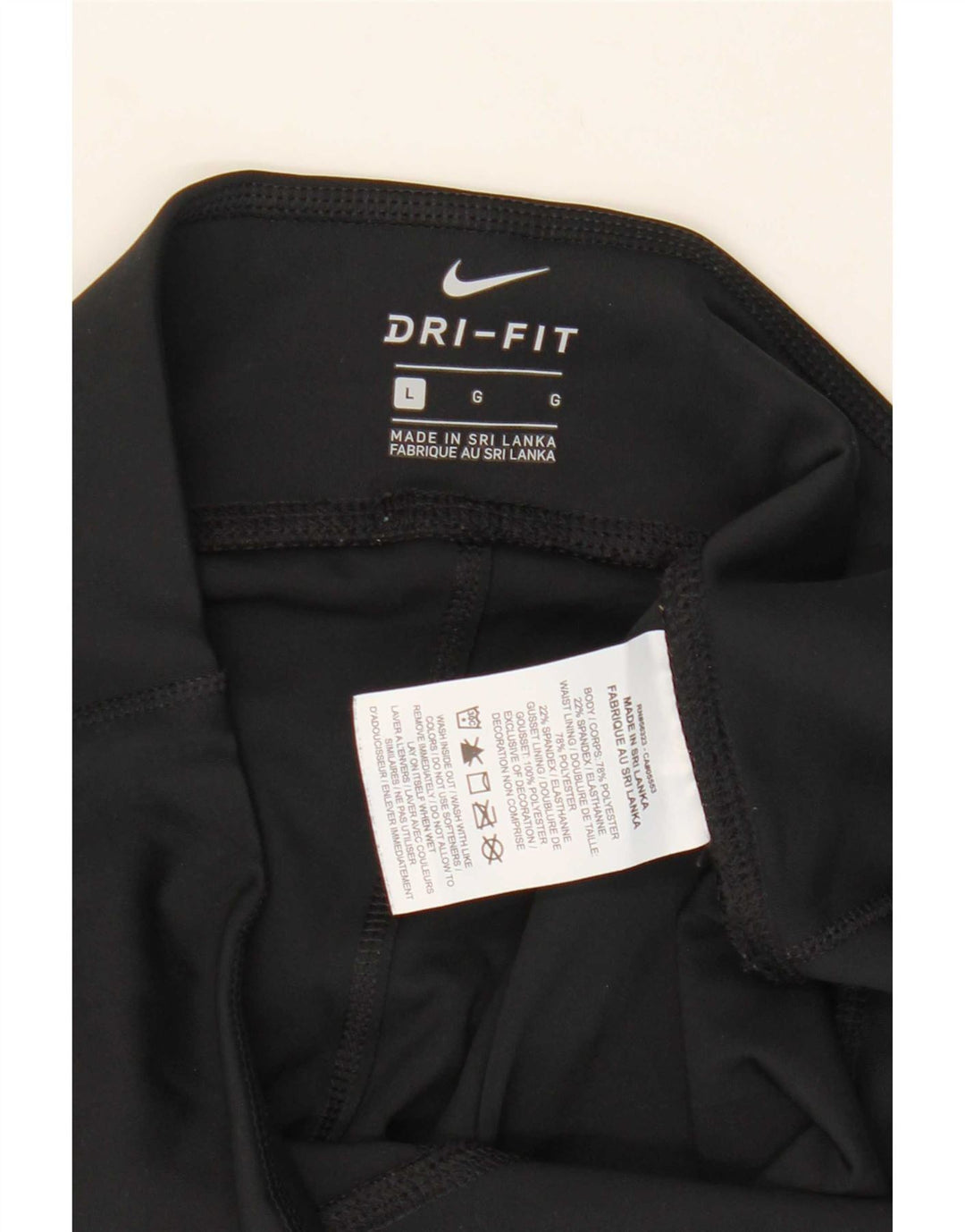 Женские леггинсы-капри Nike Dri Fit UK 16, большие черные, полиэстер