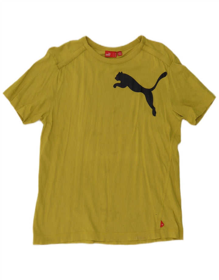 Футболка с рисунком Puma для мальчиков, топ 15-16 лет, желтый