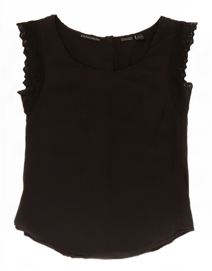 Женская блузка Maison Scotch, топ США 1 XS, черный шелк