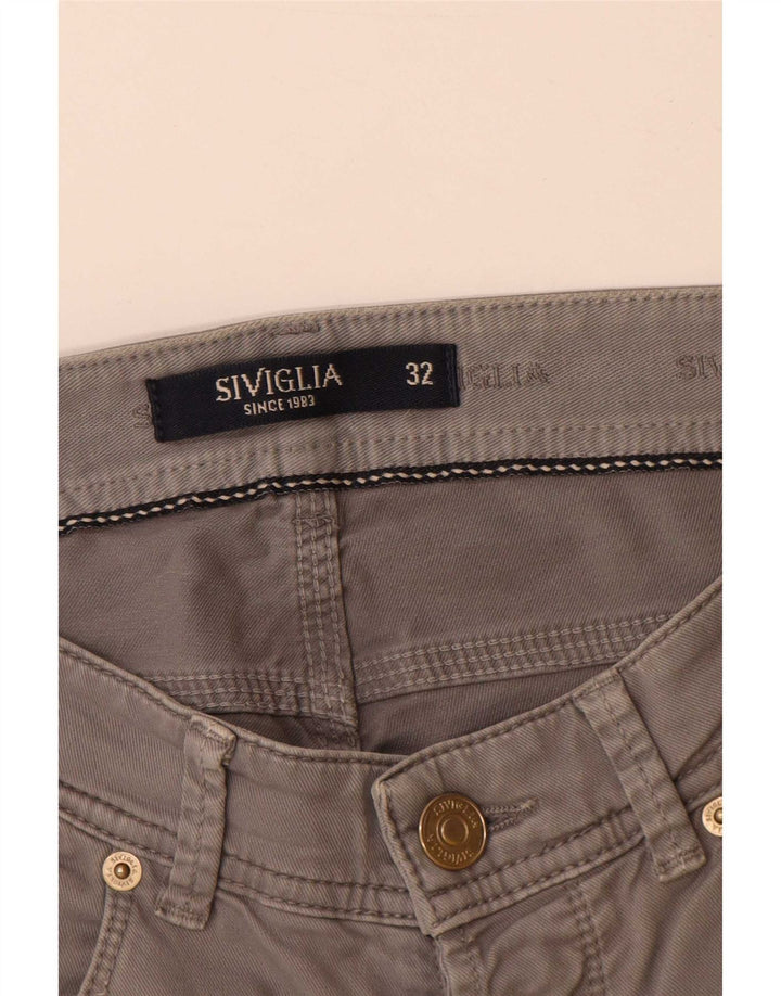 SIVIGLIA Женские прямые джинсы W32 L30 Серый хлопок